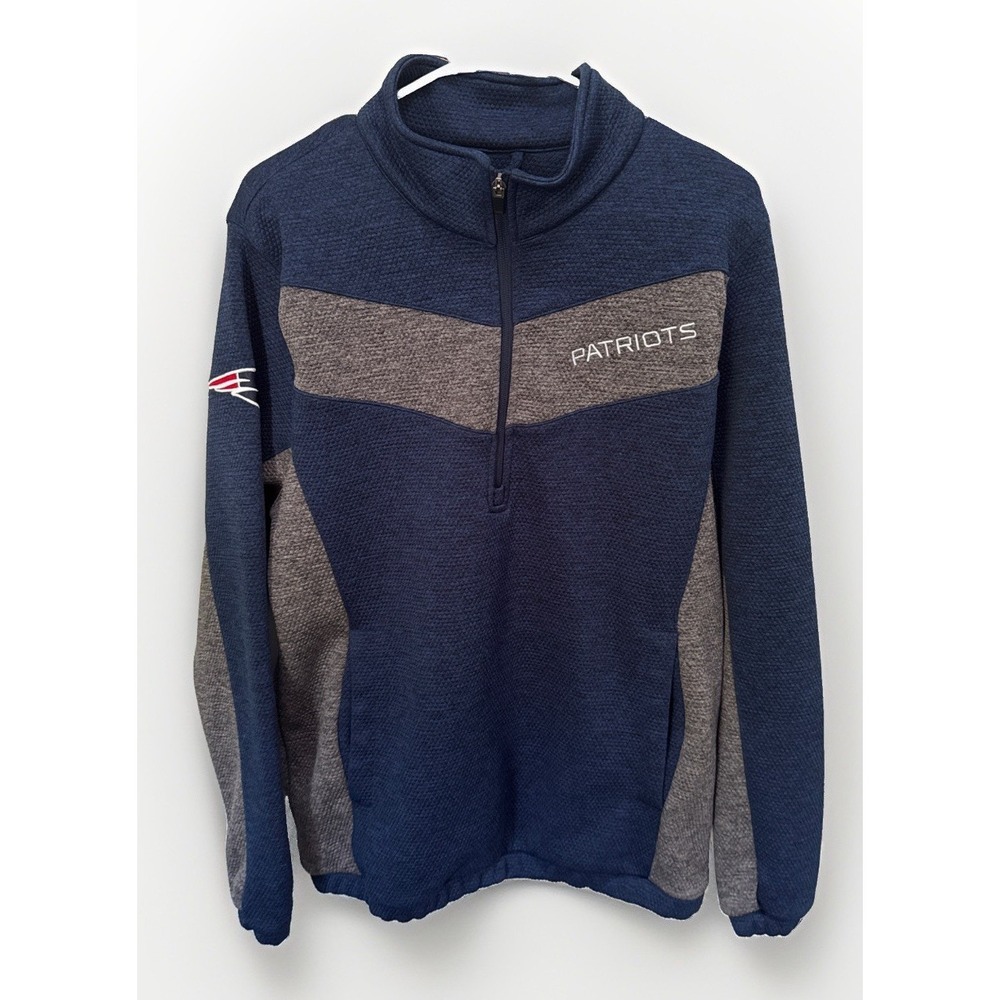 NFL New England Patriot's Men's Large Pullover 1/4 Zip Excellent
